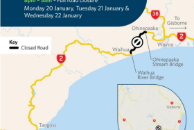 New dates confirmed for overnight work SH2 just south of Wairoa