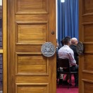 door at council chambers