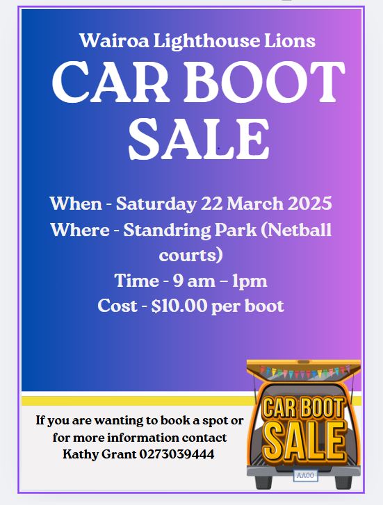 Wairoa Lighthouse lions car boot sale